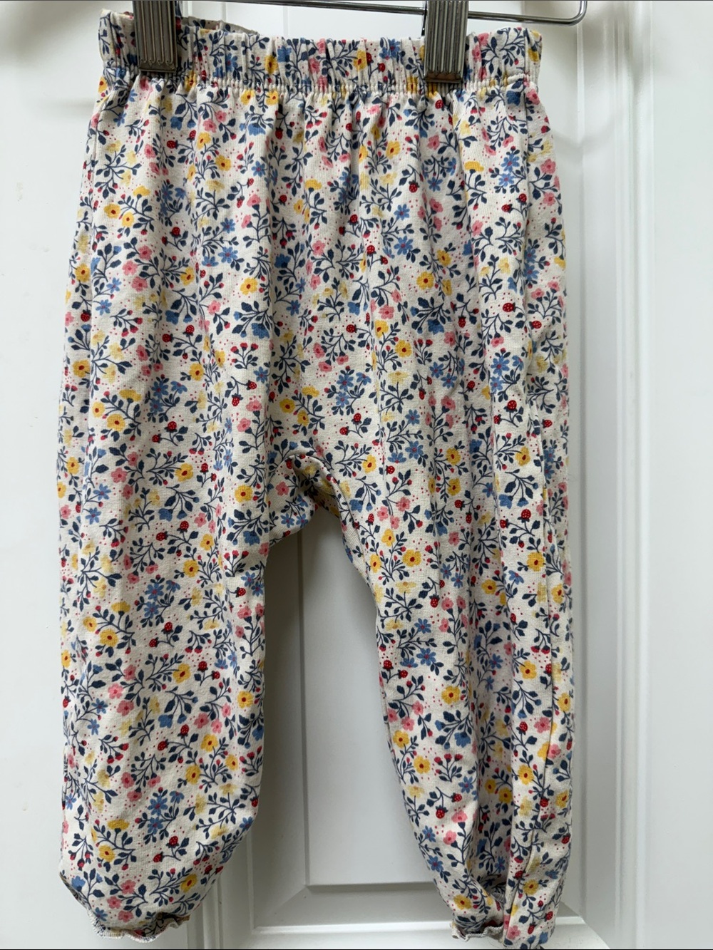 H&M Floral Organic Cotton Baby Pants in White, Blue, Yellow, Pink, Red